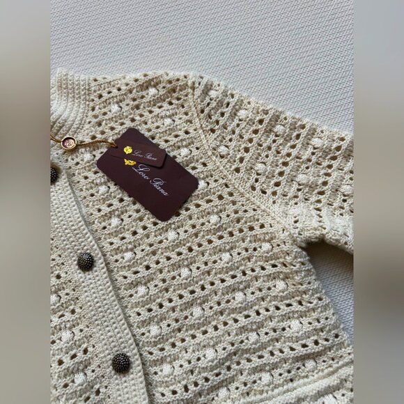 LORO PIANA Arola crocheted cashmere-blend cardigan - Picture 8 of 12
